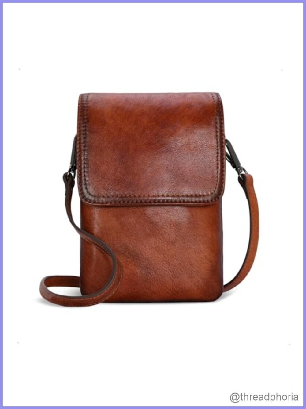 Genuine Leather RFID Blocking Small Crossbody Bag Women Travel Wallet